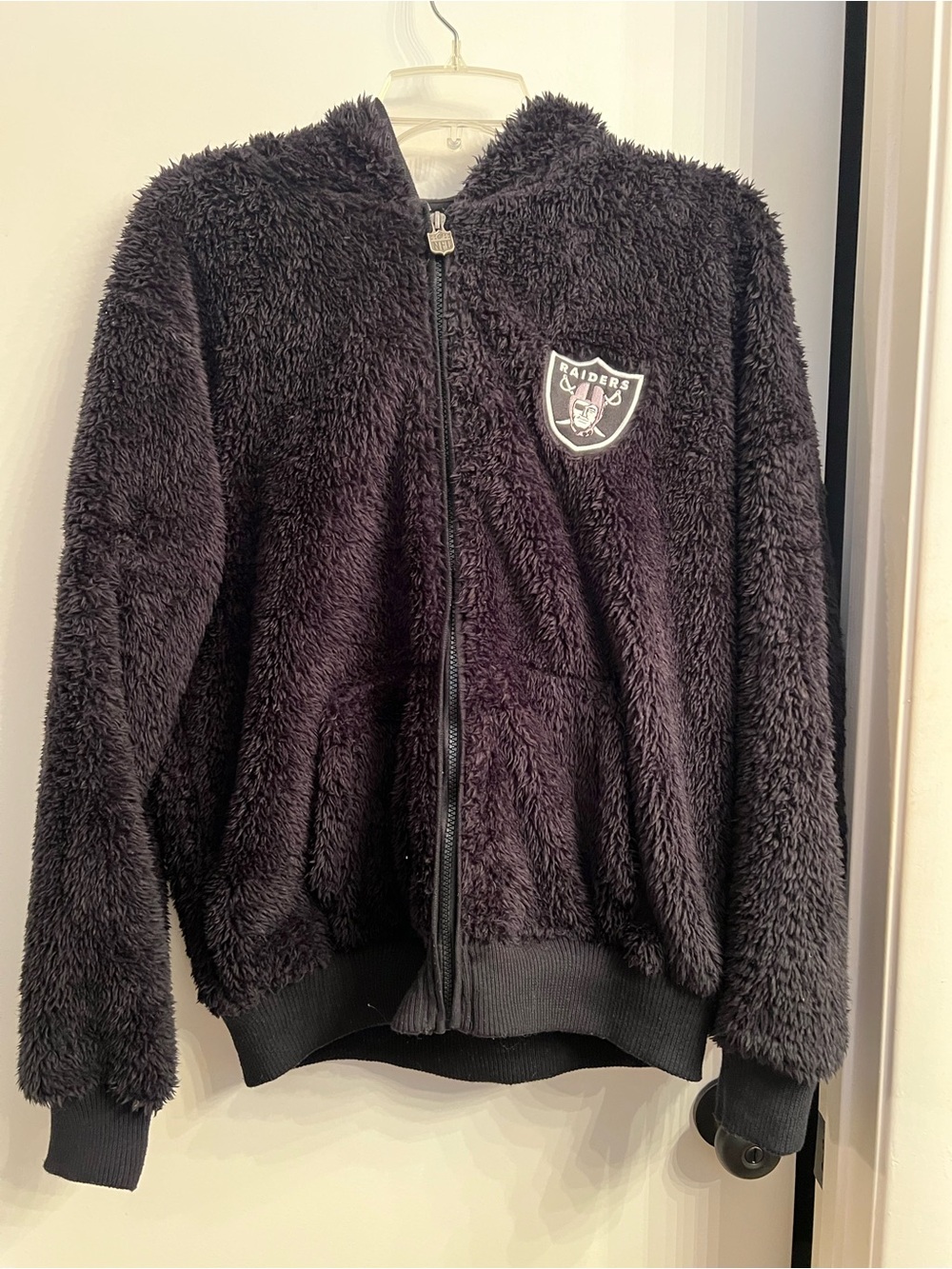 Official NFL Womens Fuzzy Raiders Jacket